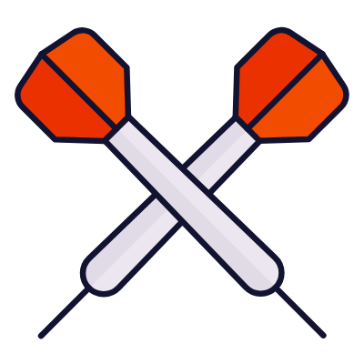 Darts, Animated Icon, Lineal