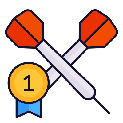 Darts First Place, Animated Icon, Lineal
