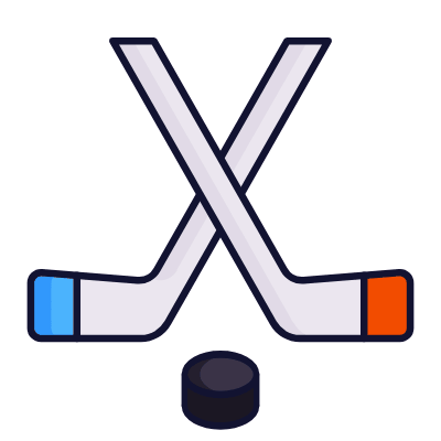 Hockey Sticks, Animated Icon, Lineal