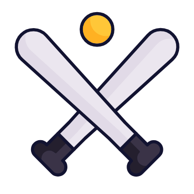 Baseball bats, Animated Icon, Lineal