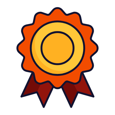 Badge Ribbon, Animated Icon, Lineal