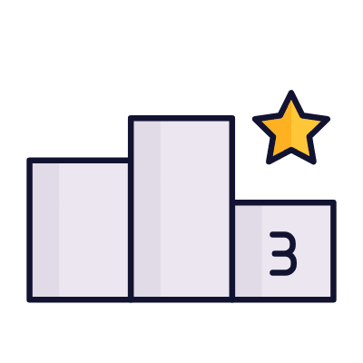 Podium Third, Animated Icon, Lineal