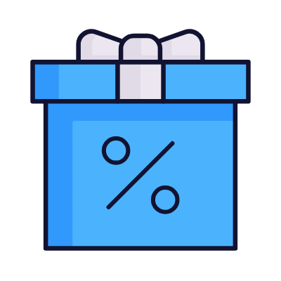 Gift Percent, Animated Icon, Lineal