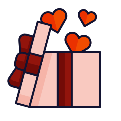 Love Gift, Animated Icon, Lineal