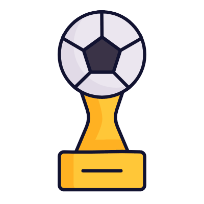Statuette Soccer, Animated Icon, Lineal