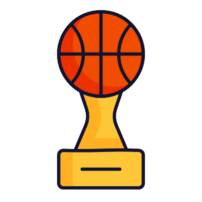 Statuette Basketball, Animated Icon, Lineal