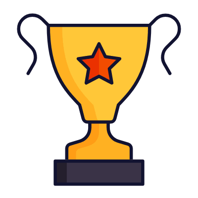 Trophy Ornate, Animated Icon, Lineal