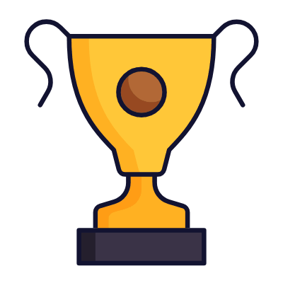 Trophy Ornate, Animated Icon, Lineal