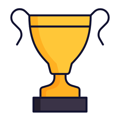 Trophy Ornate, Animated Icon, Lineal