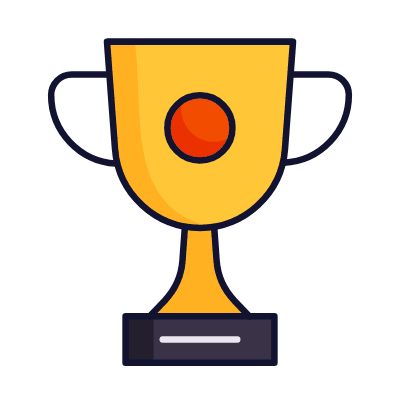 Trophy, Animated Icon, Lineal