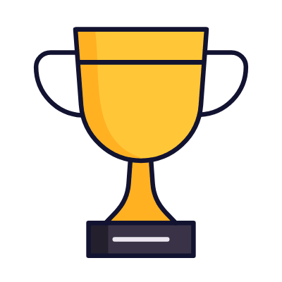Trophy, Animated Icon, Lineal