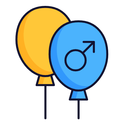 Balloons Male, Animated Icon, Lineal