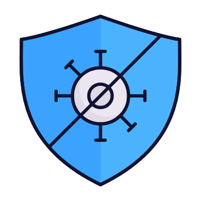 Shield Antibacterial, Animated Icon, Lineal