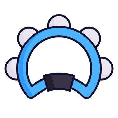 Tambourine, Animated Icon, Lineal