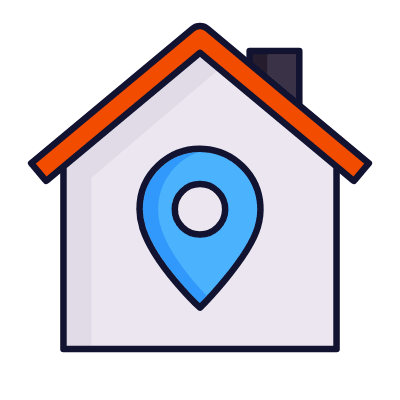 House Location Pin, Animated Icon, Lineal