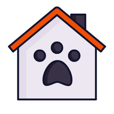 House Pet Print, Animated Icon, Lineal