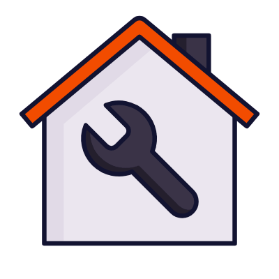 House Wrench, Animated Icon, Lineal
