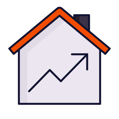 House Growth, Animated Icon, Lineal