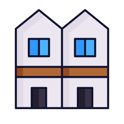 Terraced House, Animated Icon, Lineal