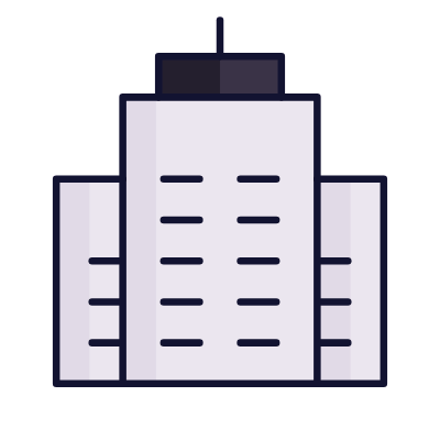 Building Office, Animated Icon, Lineal