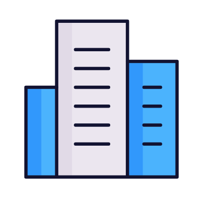 Buildings City, Animated Icon, Lineal
