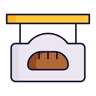 Bread Sign, Animated Icon, Lineal