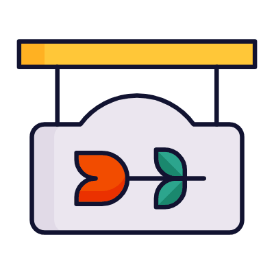 Flower Sign, Animated Icon, Lineal