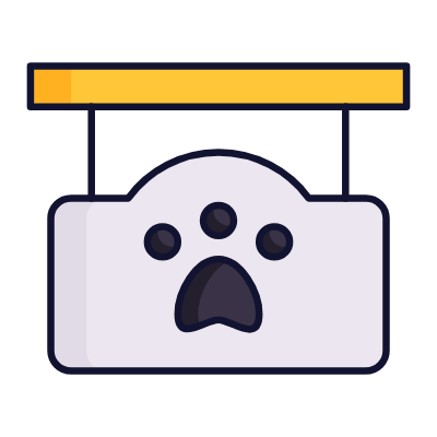 Pet Sign, Animated Icon, Lineal
