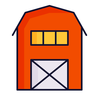 Barn, Animated Icon, Lineal
