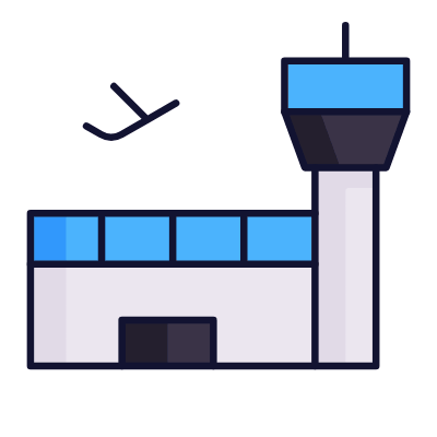 Airport, Animated Icon, Lineal