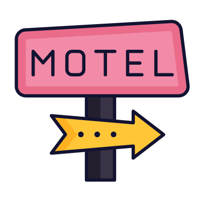 Neon Motel, Animated Icon, Lineal