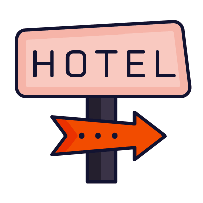 Neon Hotel, Animated Icon, Lineal