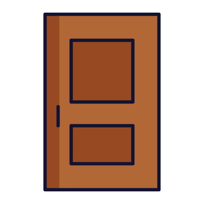 Panels Door, Animated Icon, Lineal