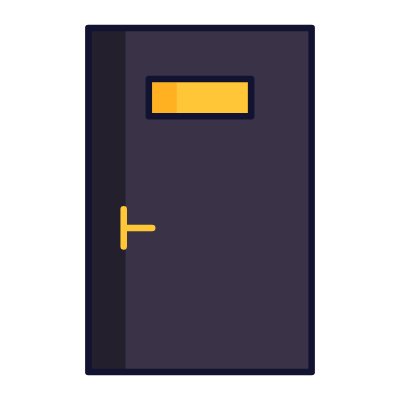 Sign Door, Animated Icon, Lineal