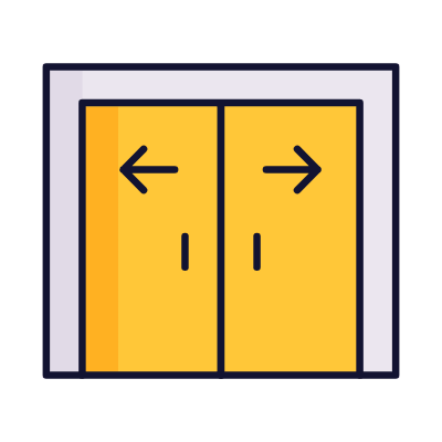 Sliding Door, Animated Icon, Lineal