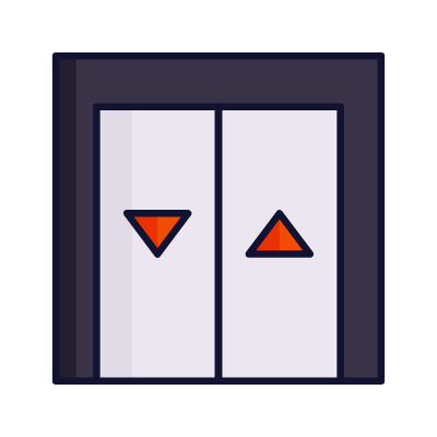 Elevator, Animated Icon, Lineal