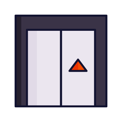 Elevator Up, Animated Icon, Lineal