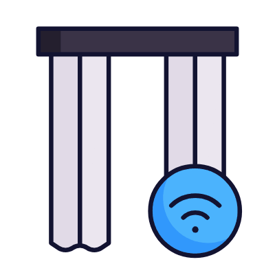 Curtains Wireless, Animated Icon, Lineal