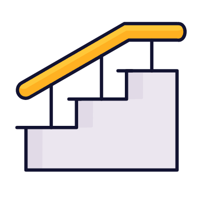 Staircase, Animated Icon, Lineal