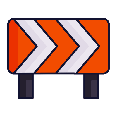 Road Barrier, Animated Icon, Lineal