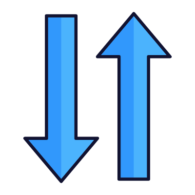 Down Up, Animated Icon, Lineal
