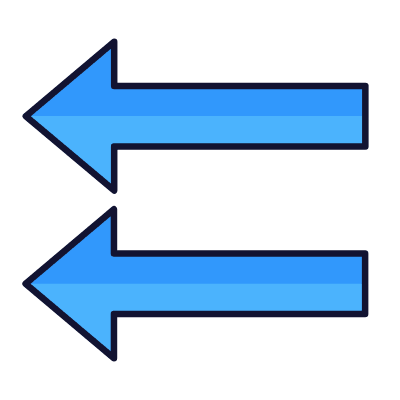 Arrows Left, Animated Icon, Lineal