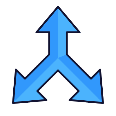 Arrows 3D, Animated Icon, Lineal
