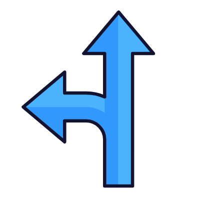 Left Branch, Animated Icon, Lineal