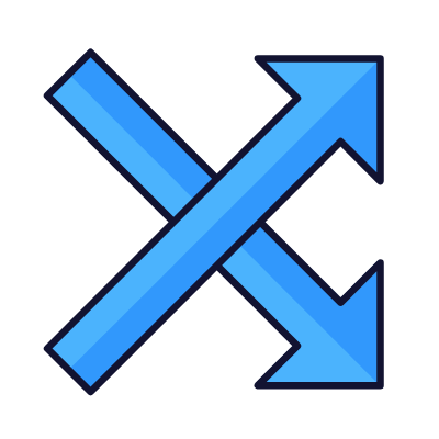 Crossed Right, Animated Icon, Lineal