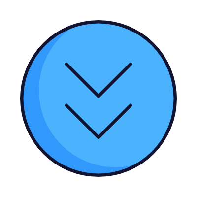 Chevrons Down, Animated Icon, Lineal