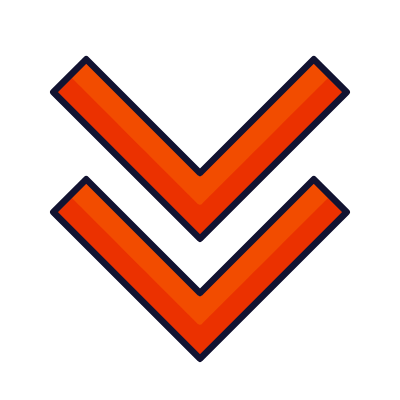 Chevrons Down, Animated Icon, Lineal