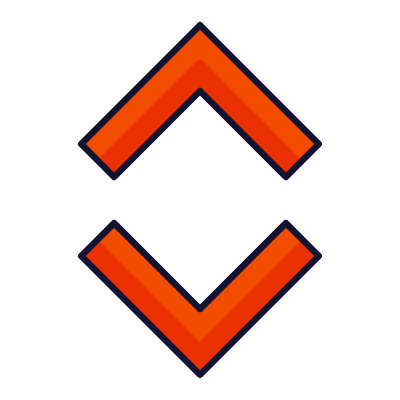 Chervons Outward, Animated Icon, Lineal