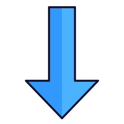 Arrow Down, Animated Icon, Lineal