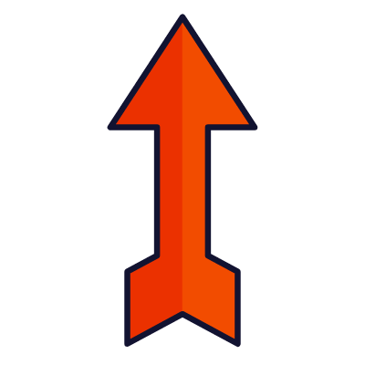 Arrow Up, Animated Icon, Lineal